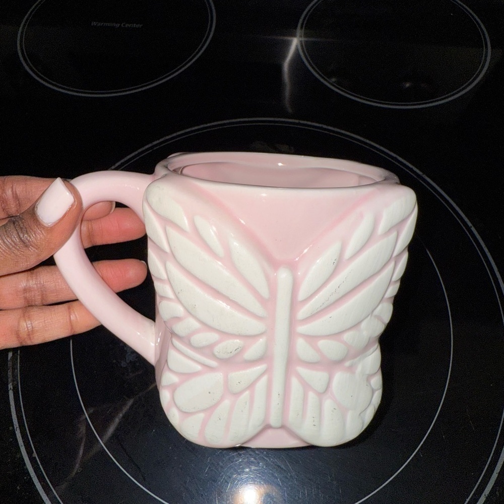 Pink Butterfly Mug Cup